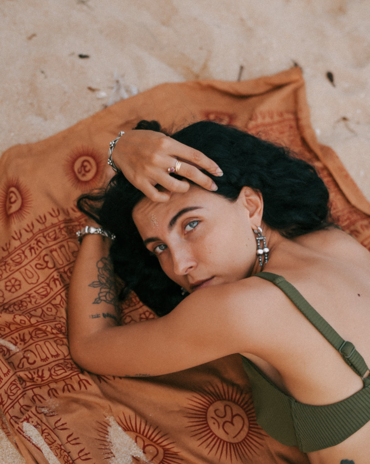 Kashi Rayon Scarf – Om design, Vibrant Indian Colors, Ultra Soft Feel