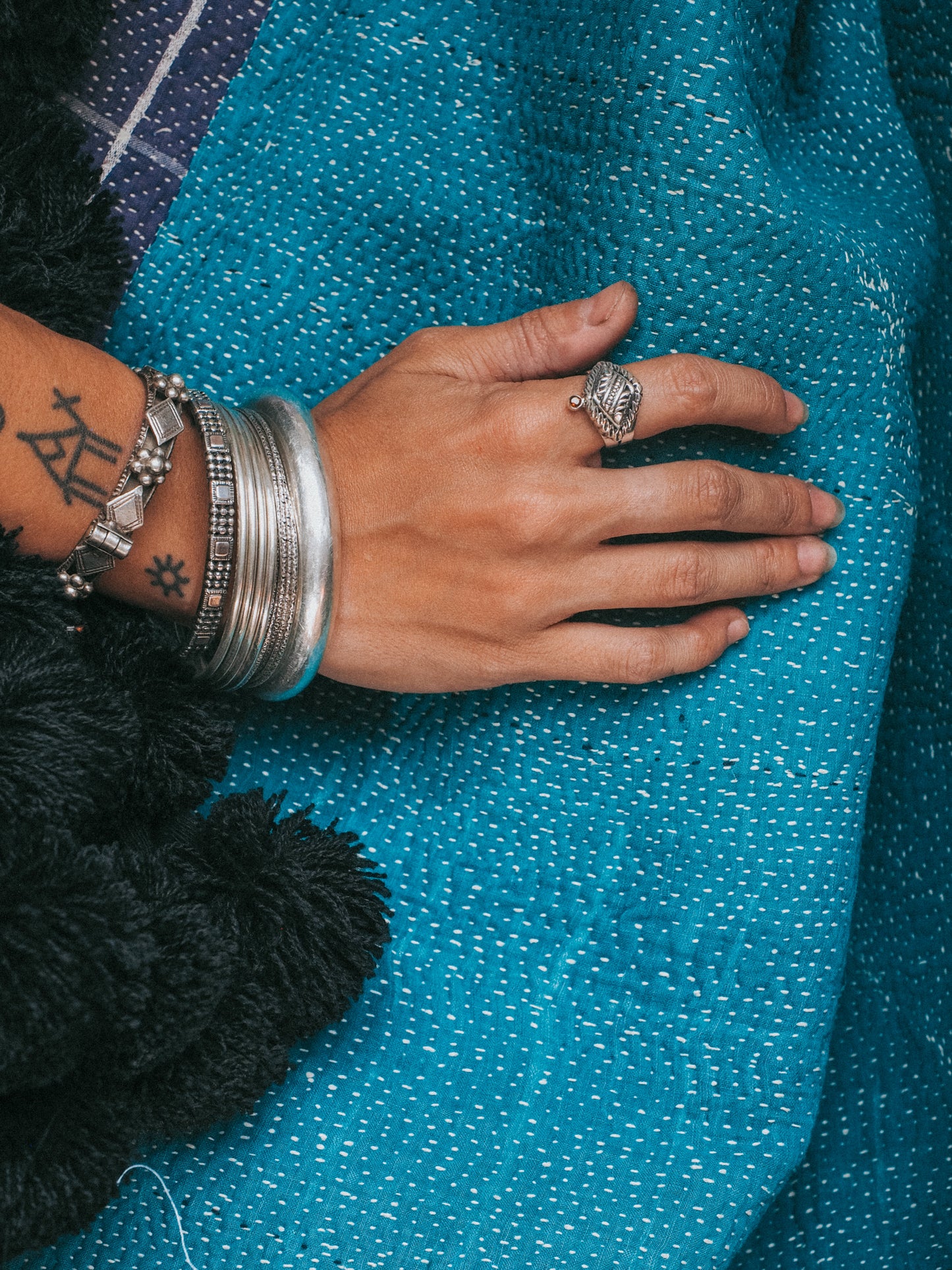 N04 - Adjustable Silver Ring with faceted Yellow Citrin