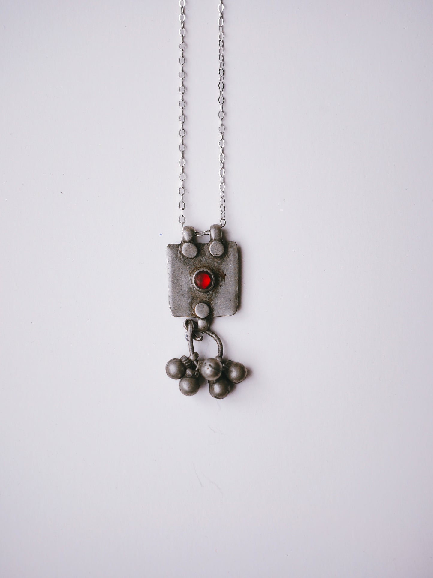 N101 – Vintage LAL Tribal Square Necklace