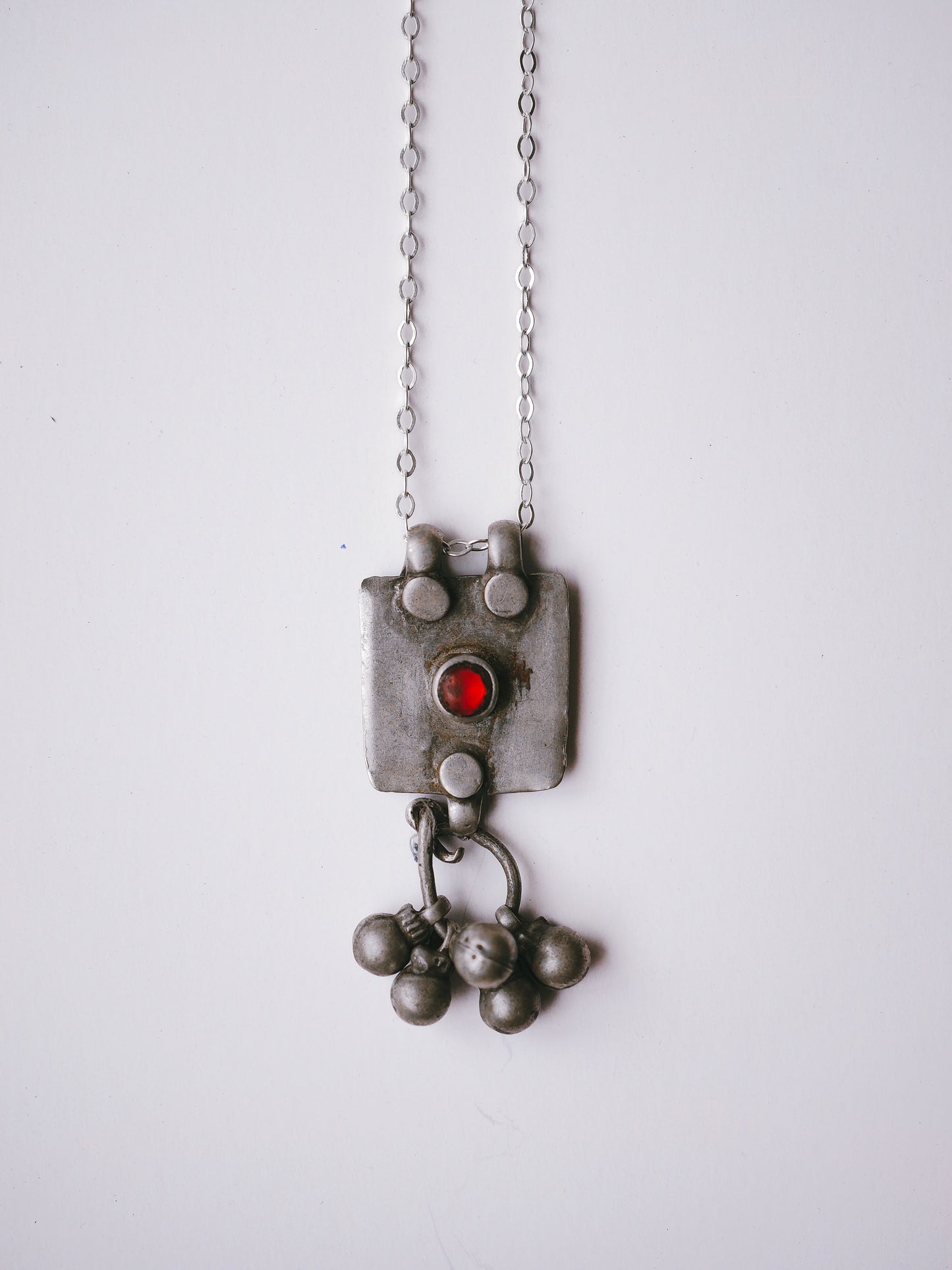 N101 – Vintage LAL Tribal Square Necklace