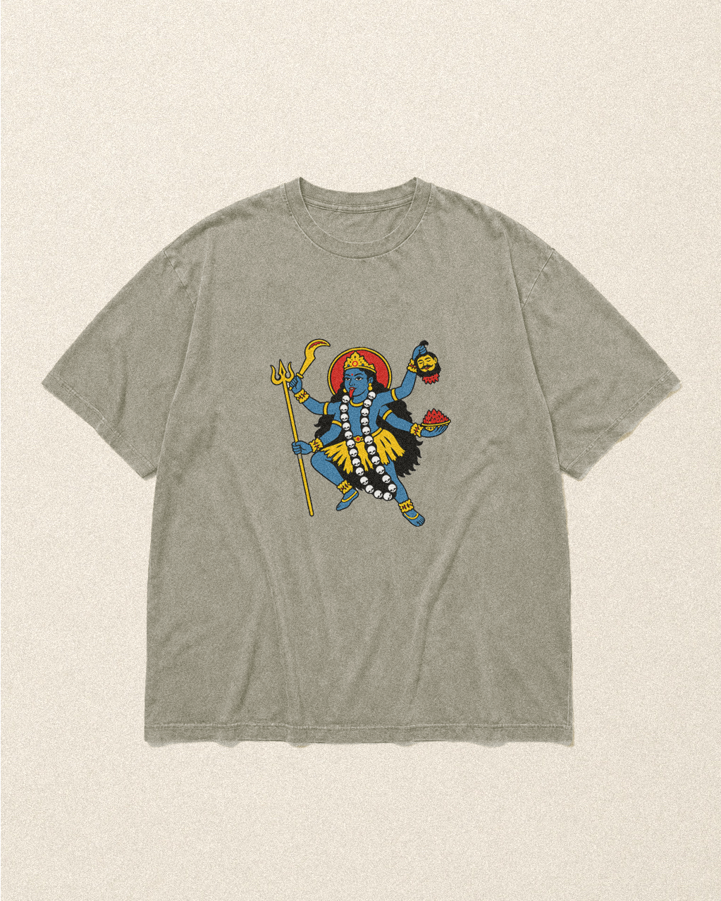 W8- KALI OVERSIZED EMBROIDERED MAN T-SHIRT · 240 GSM