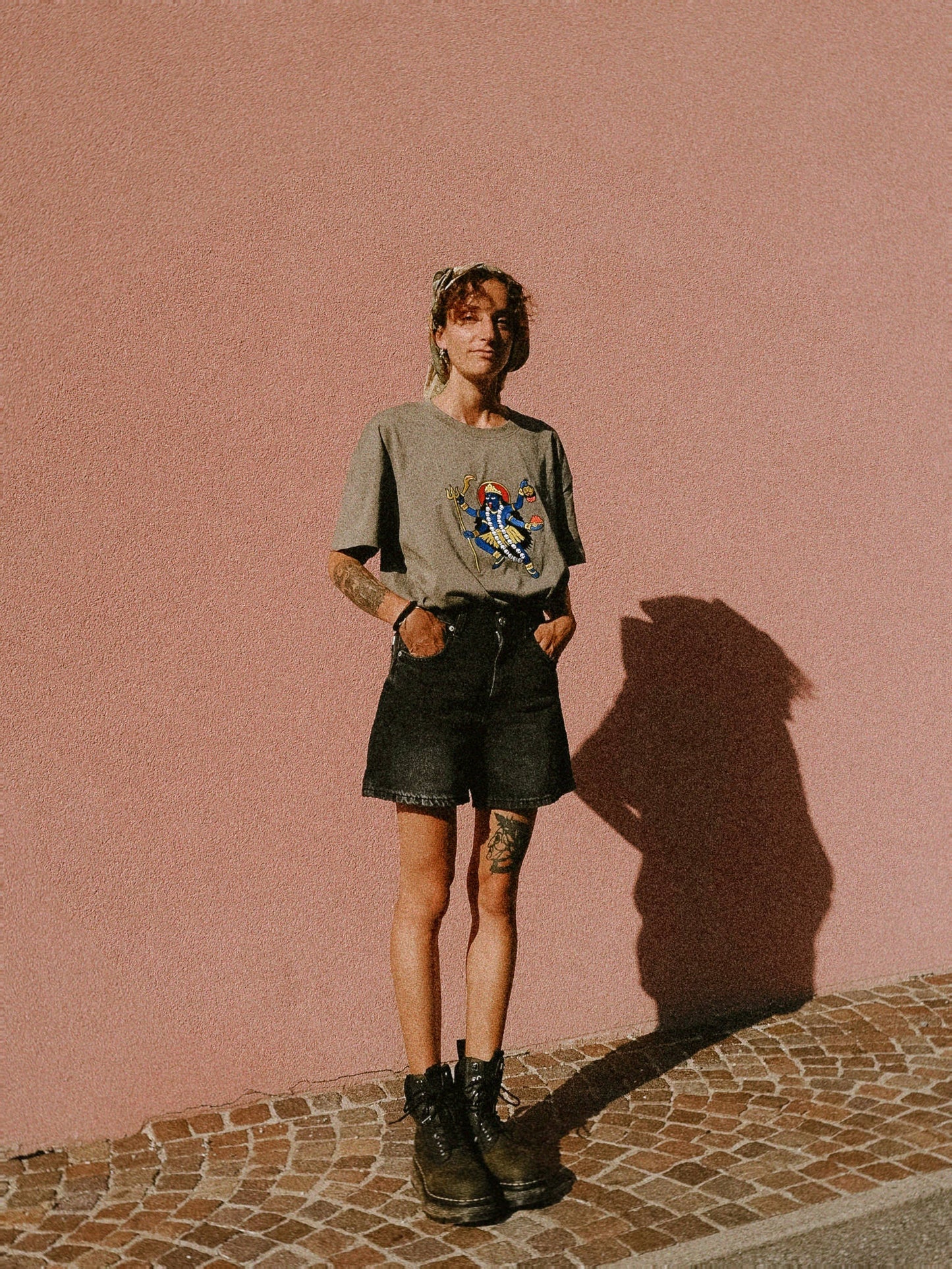 W8- KALI OVERSIZED EMBROIDERED MAN T-SHIRT · 240 GSM