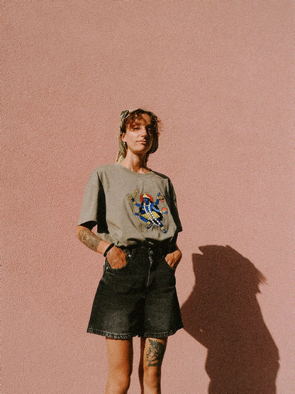 W8- KALI OVERSIZED EMBROIDERED MAN T-SHIRT · 240 GSM