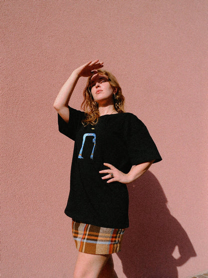 W9 - NUT OVERSIZED EMBROIDERED MAN  T-SHIRT · 240 GSM