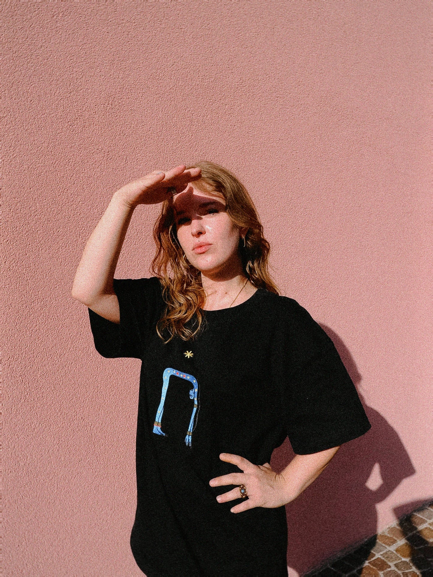 W9 - NUT OVERSIZED EMBROIDERED MAN  T-SHIRT · 240 GSM