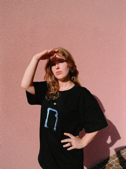 W9 - NUT OVERSIZED EMBROIDERED MAN  T-SHIRT · 240 GSM