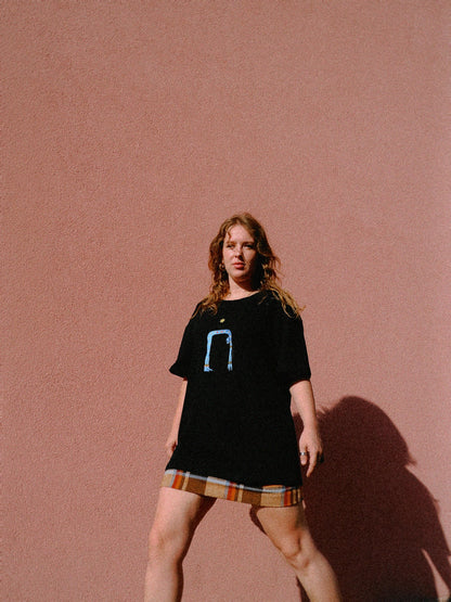 W9 - NUT OVERSIZED EMBROIDERED MAN  T-SHIRT · 240 GSM