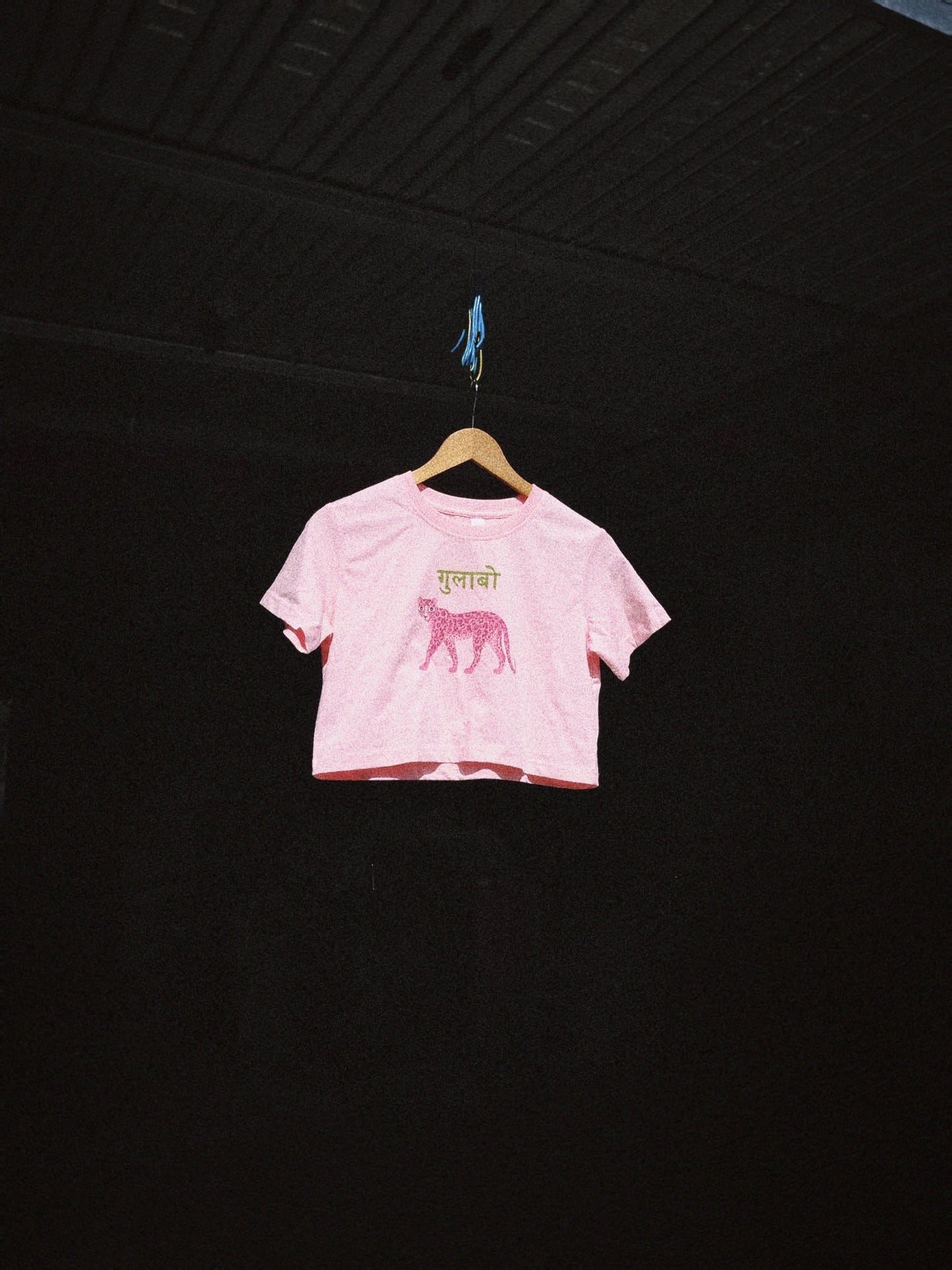 W15- GULABO LEOPARD PRINTED CROPPED T-SHIRT · 200 GSM