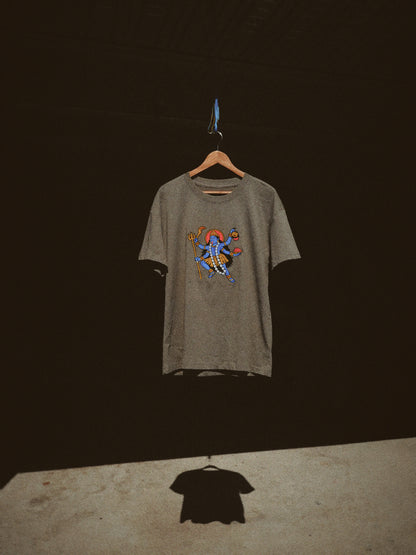 W8- KALI OVERSIZED EMBROIDERED MAN T-SHIRT · 240 GSM