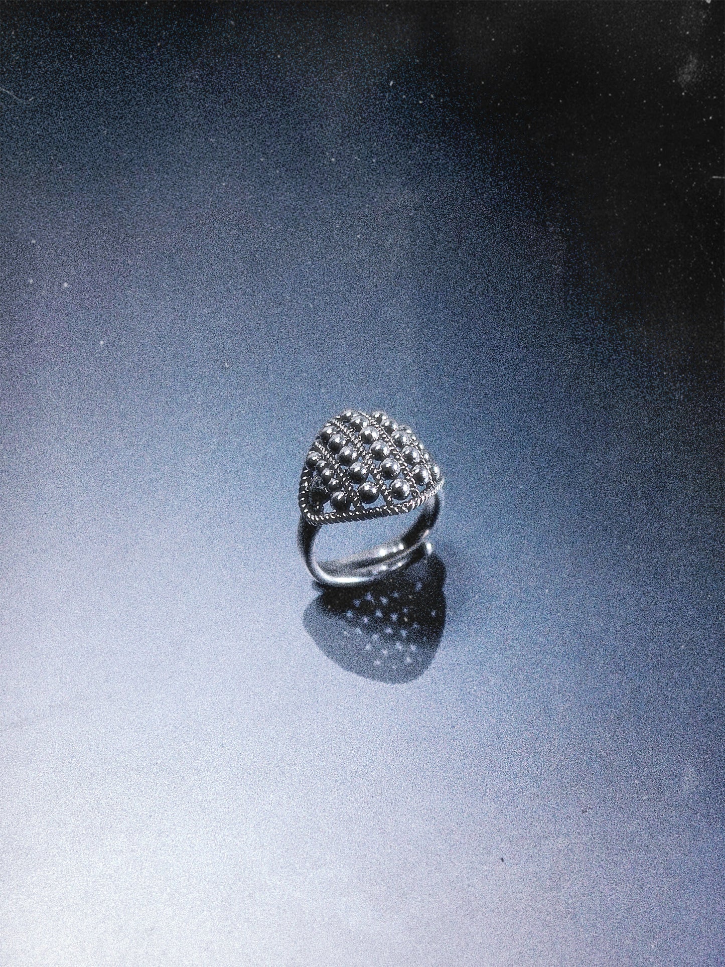 N211 - Bindu Ring Alka Silver