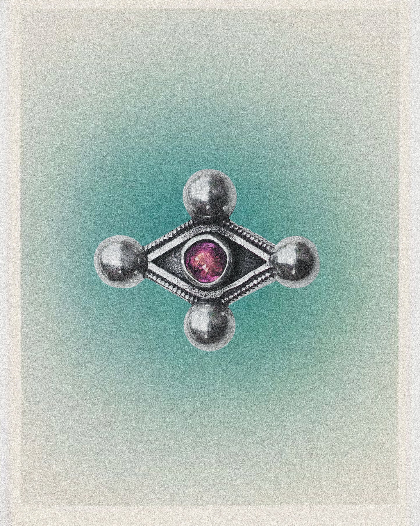 N33- Nazar Ring Tourmaline & Apatite Silver 925