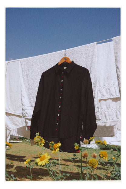 W3 – Long Sleeve Shirt | Hand-Embroidered Rayon
