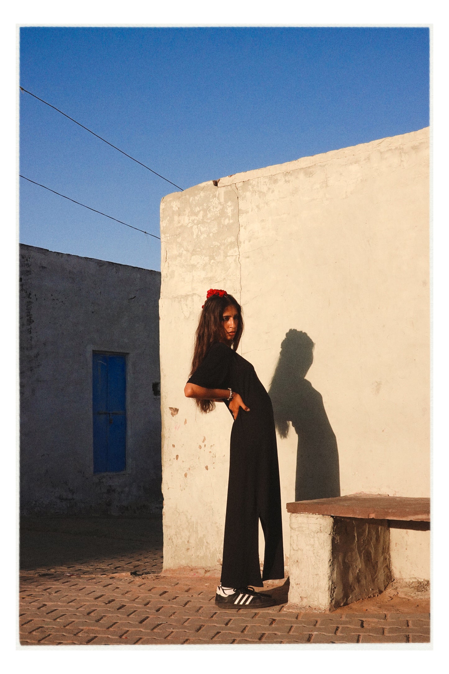 W5 – Soft Lycra Dress | V-Neck Long Dress with Hand Embroidery
