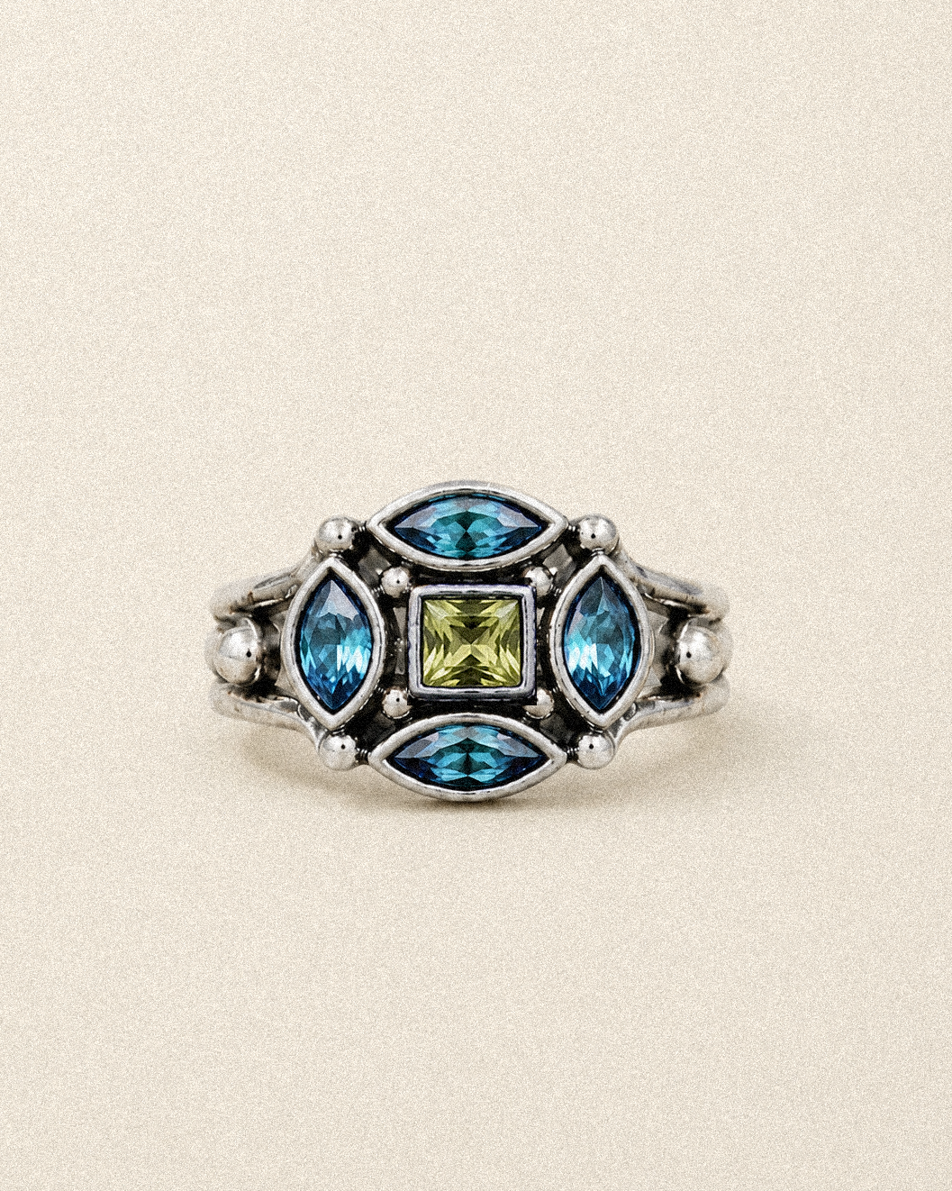 N235- Ziya Rani 925 Silver Ring