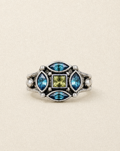N235- Ziya Rani 925 Silver Ring