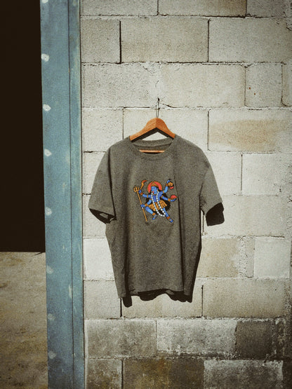 W8- KALI OVERSIZED EMBROIDERED MAN T-SHIRT · 240 GSM