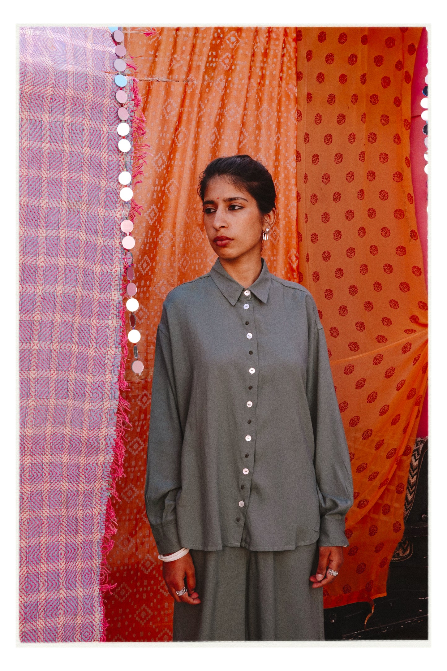 W3 – Long Sleeve Shirt | Hand-Embroidered Rayon
