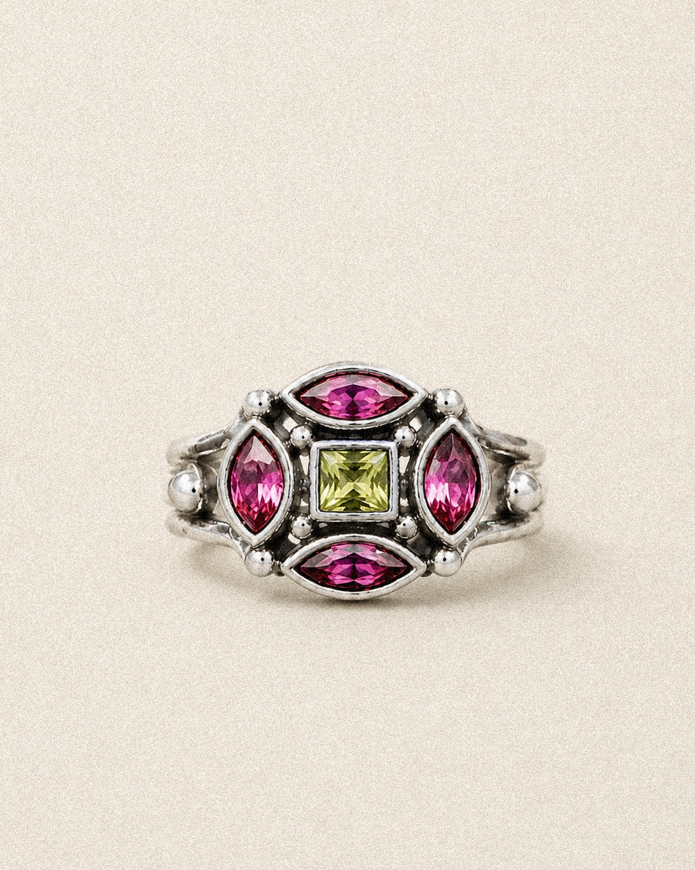 N235- Ziya Rani 925 Silver Ring