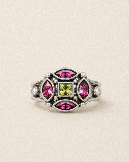 N235- Ziya Rani 925 Silver Ring