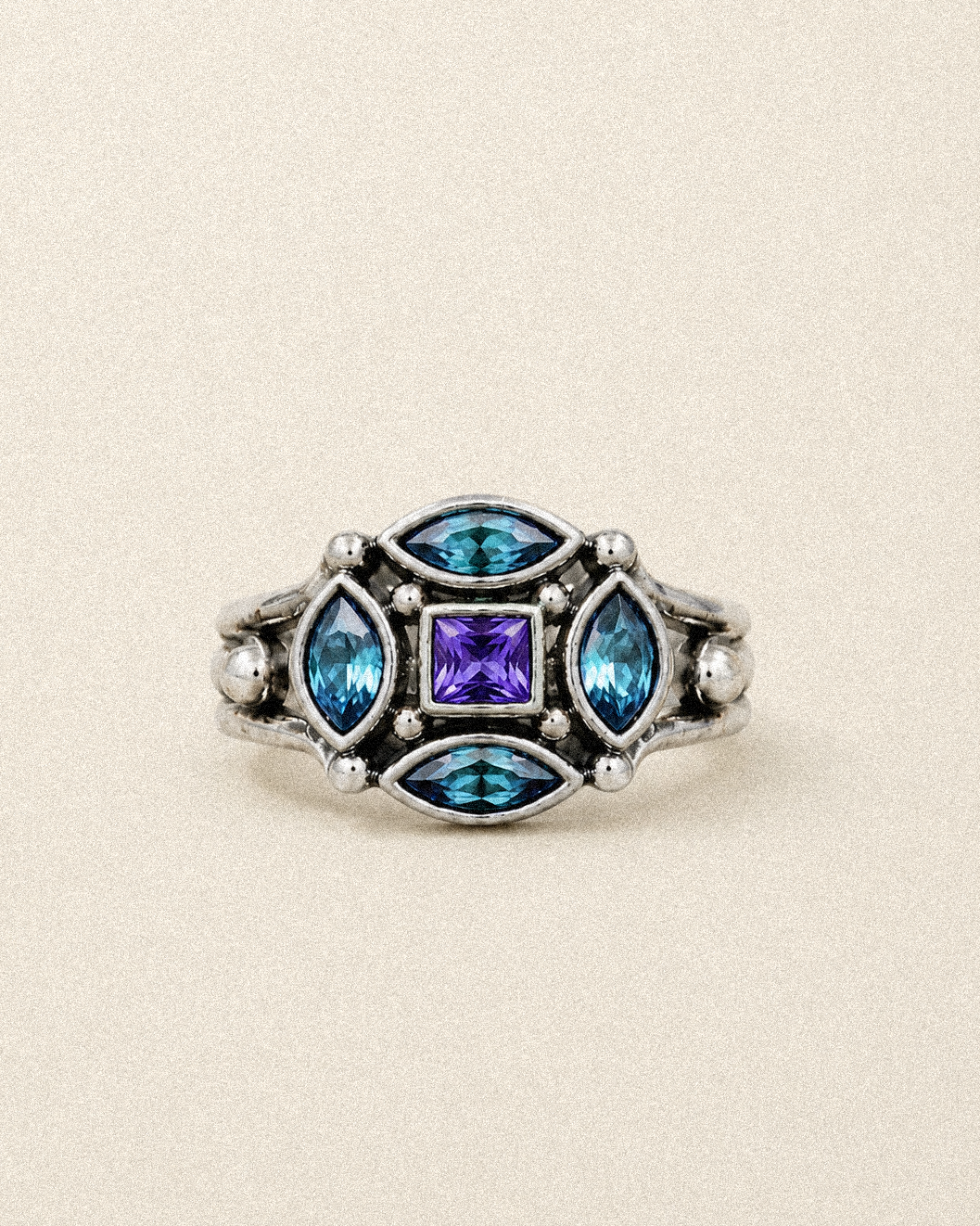 N235- Ziya Rani 925 Silver Ring