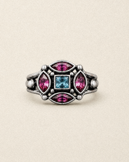 N235- Ziya Rani 925 Silver Ring