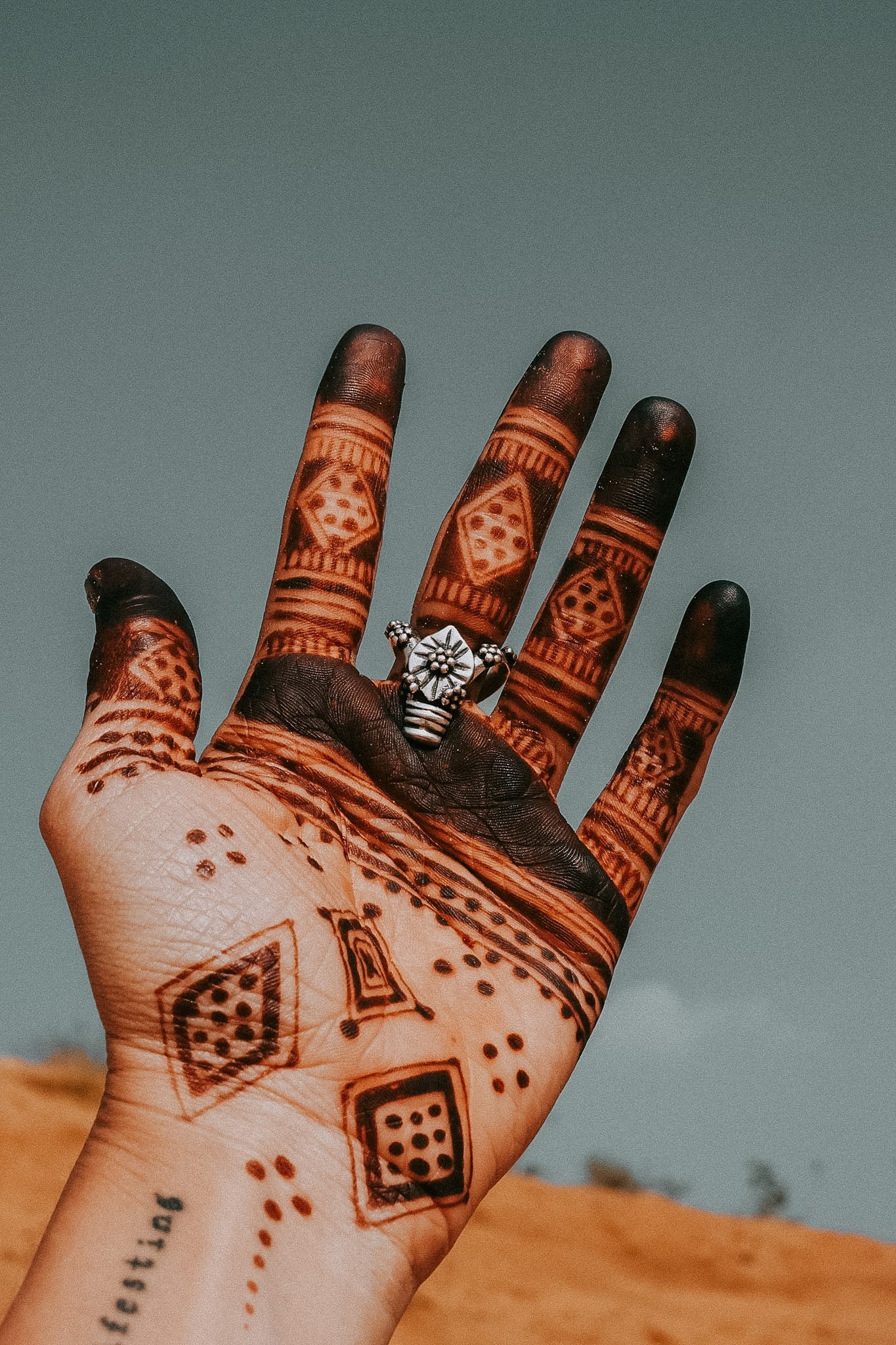 N186 - Banjara inspired Silver Rings with granules