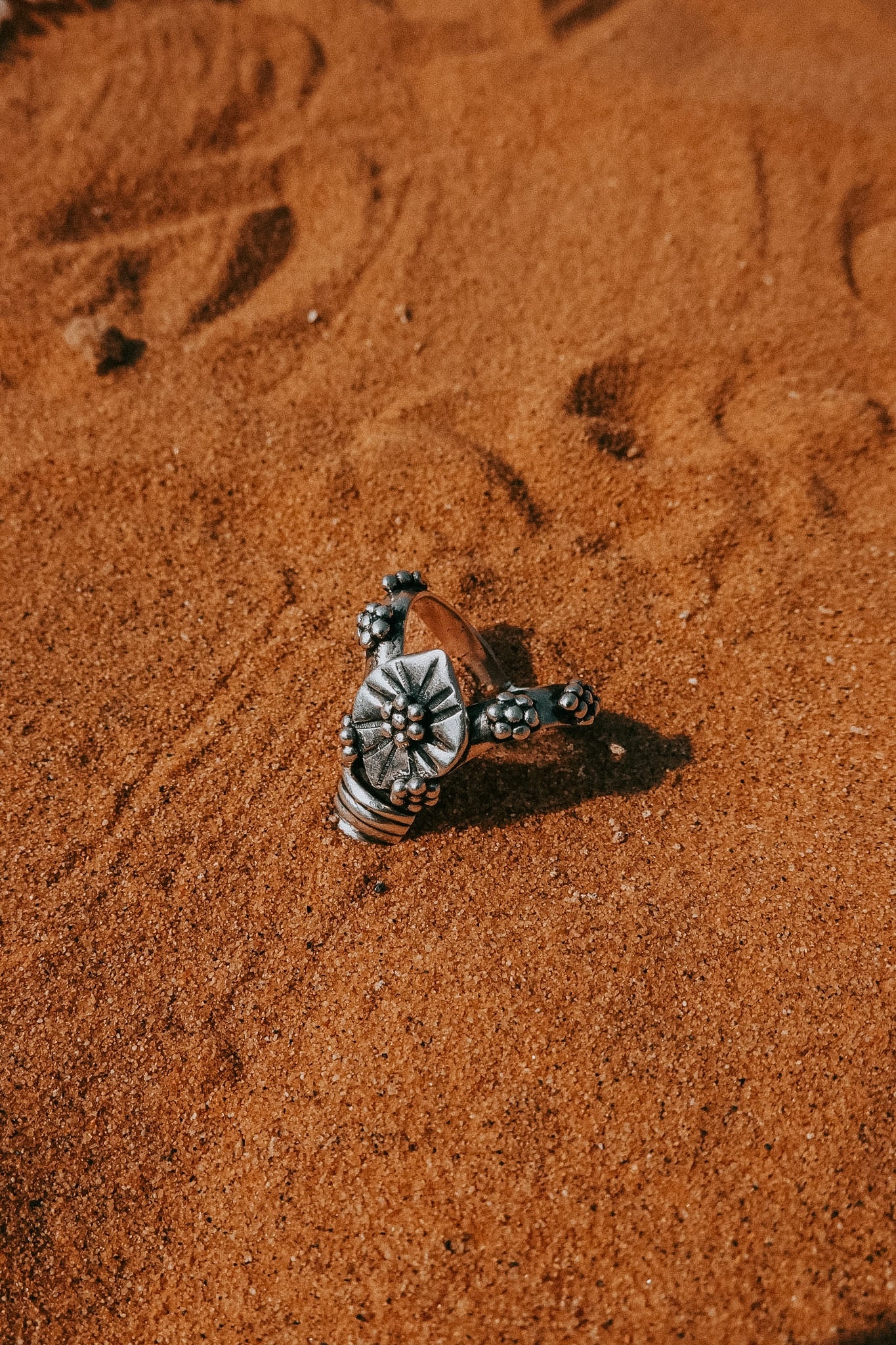 N186 - Banjara inspired Silver Rings with granules