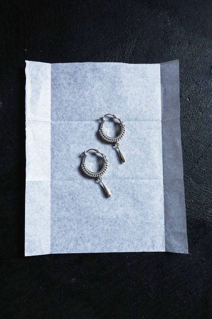 N225 – Moonstone Earrings with Micro Granulation