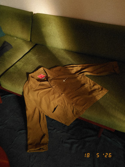 N224- ATLAS Overshirt & Handmade  Brass Comet Pin Gulabo X Jarana