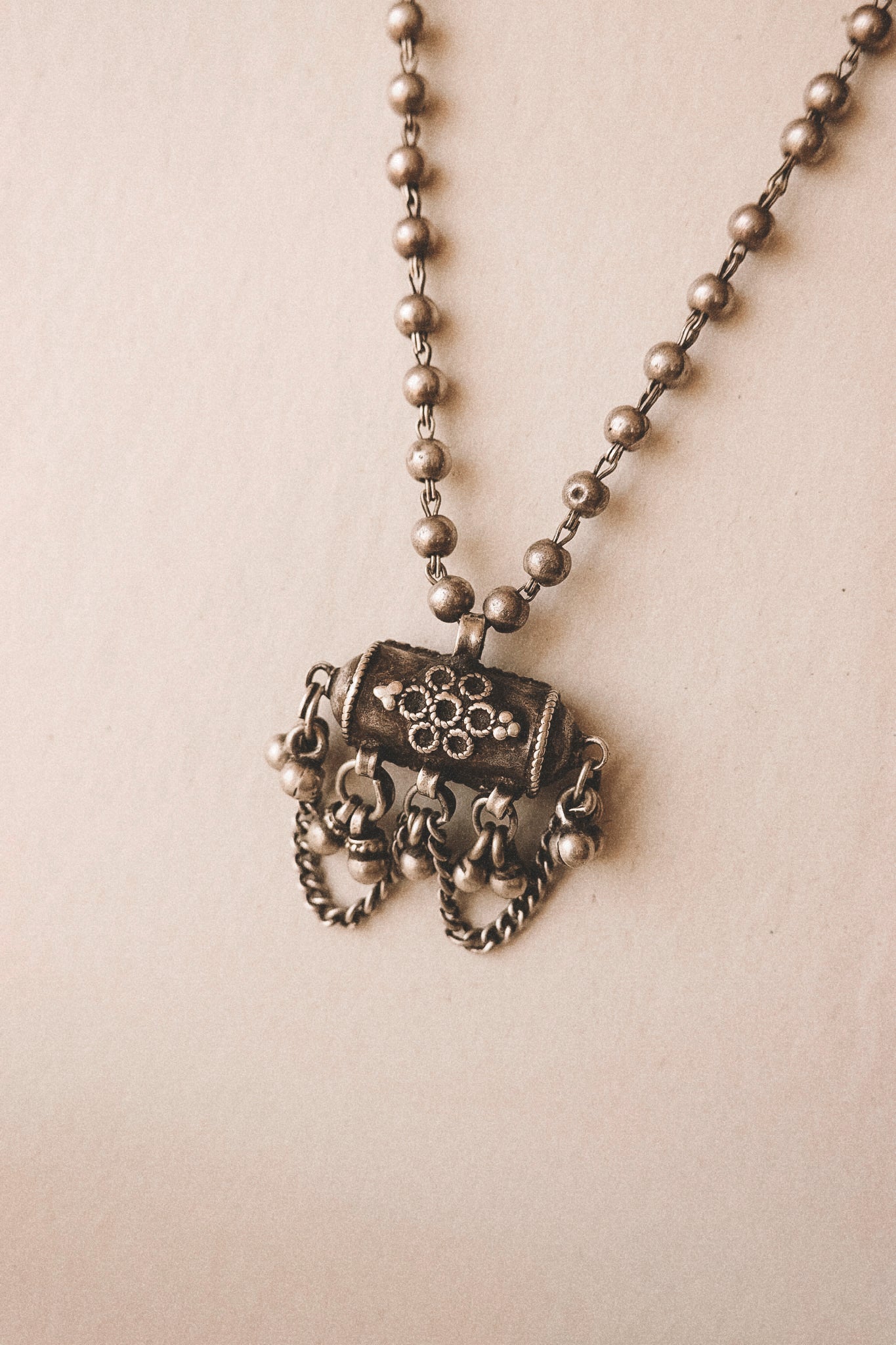 N201 - Taweez Double-Sided Silver Necklace MUSEUM