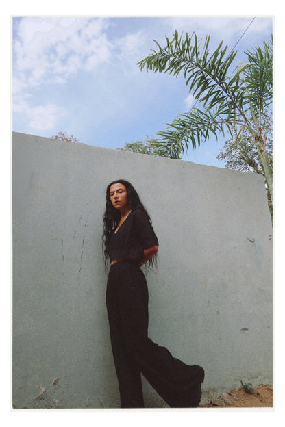 W6 – Choli & Palazzo Set | Rayon Crop Top and Wide-Leg Pants