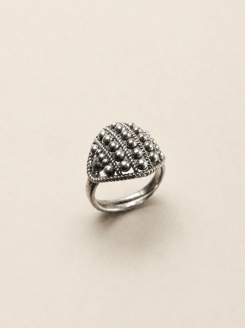 N211 - Bindu Ring Alka Silver