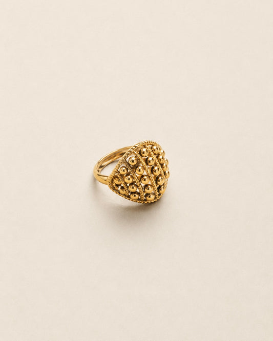 N212 - Bindu Ring Alka Brass with Gold plating