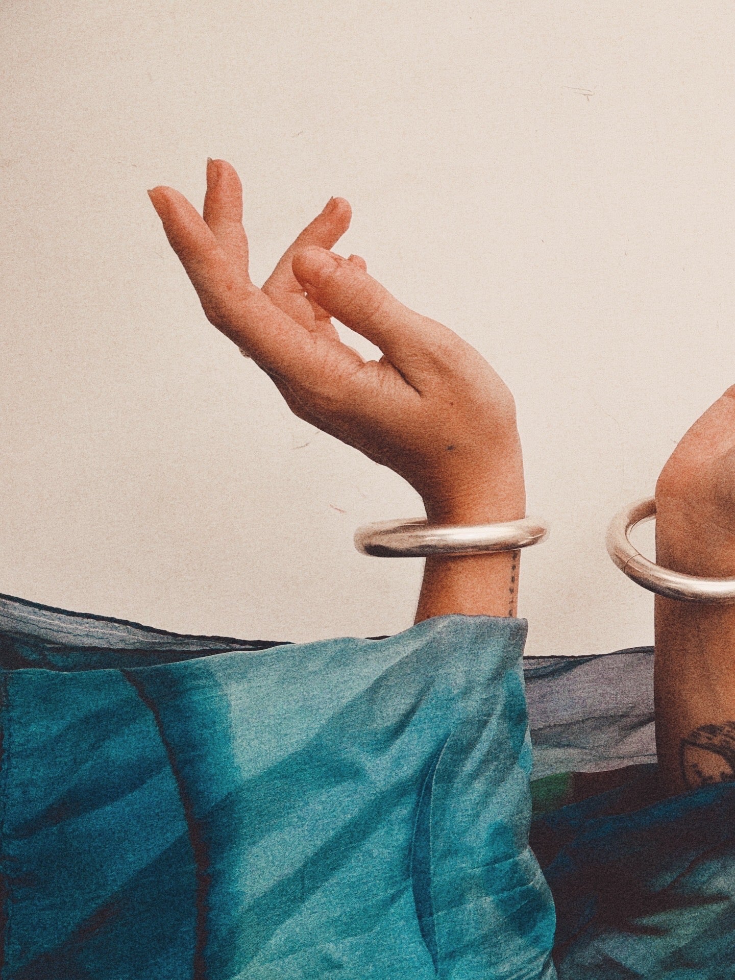 N39- Single Rigid Silver 925 Openable Kada Bangle Handmade MOTI