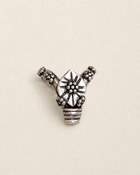 N186 - Banjara inspired Silver Rings with granules