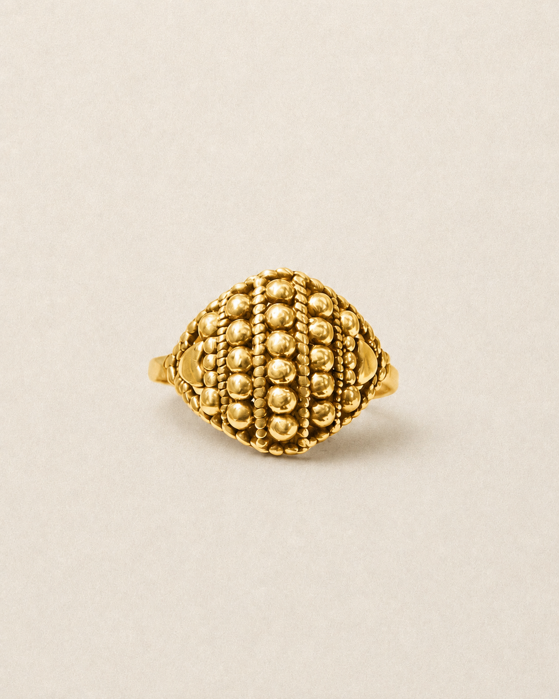 N212 - Bindu Ring Alka Brass with Gold plating