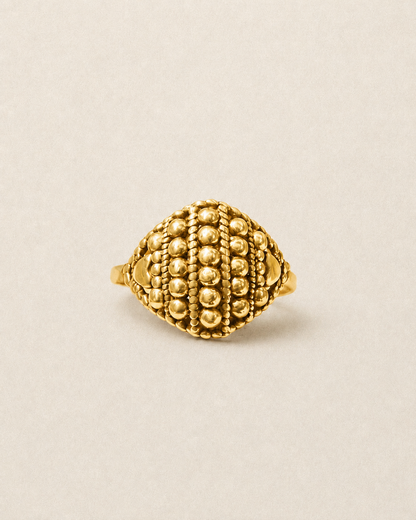 N212 - Bindu Ring Alka Brass with Gold plating