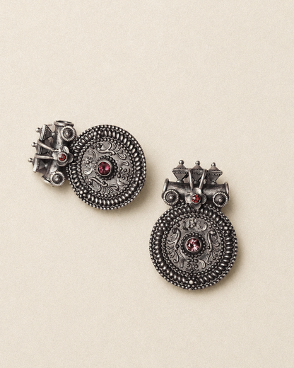 N95 -Mangal Earrings with Pink Tourmaline