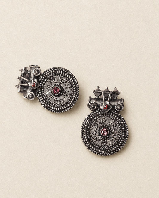 N95 -Mangal Earrings with Pink Tourmaline