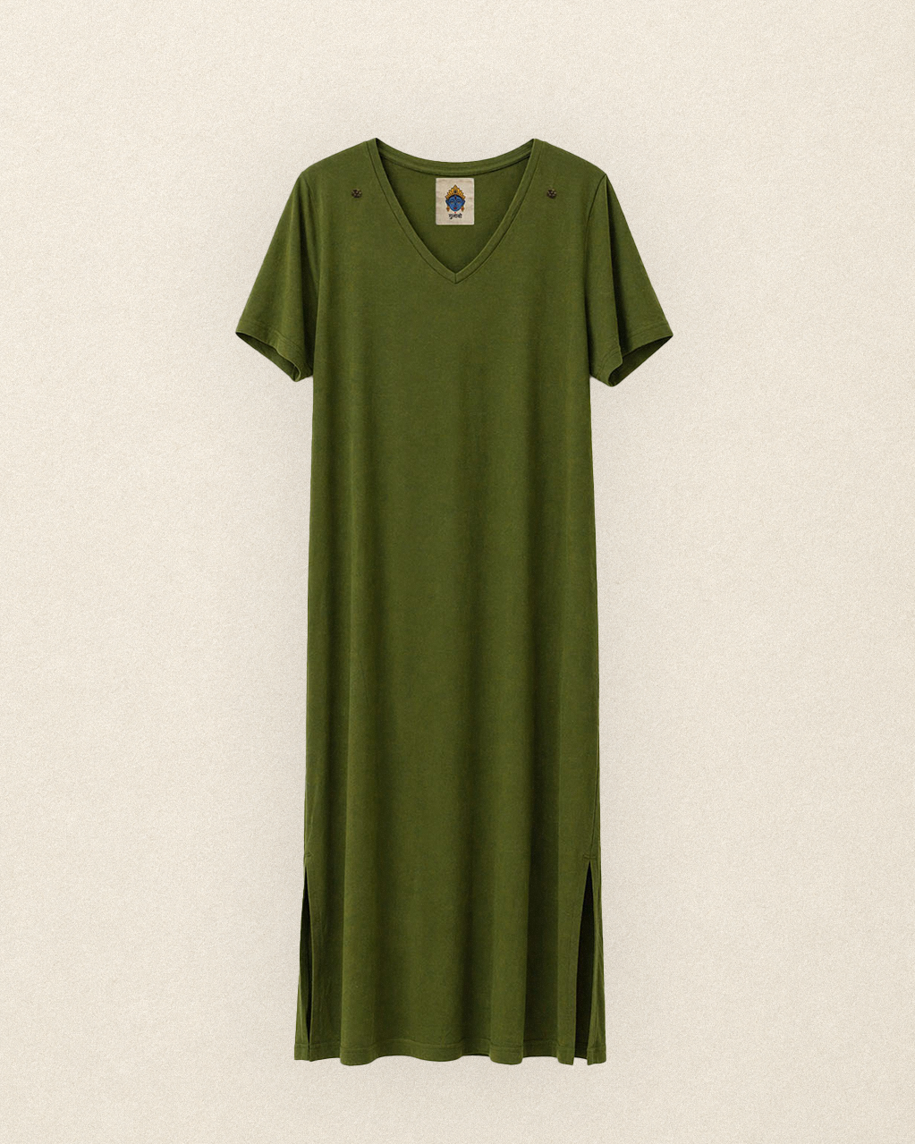 W5 – Soft Lycra Dress | V-Neck Long Dress with Hand Embroidery