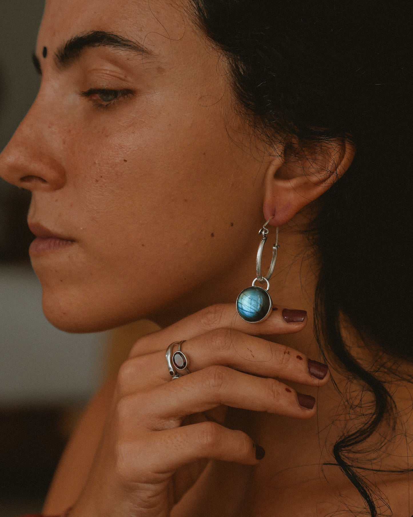 OJOS DE LUZ EARRINGS Labradorite