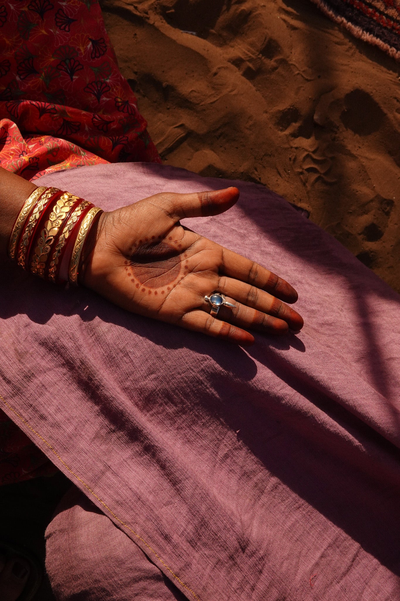 N178 - Silver Ring with  Rainbow Moonstone