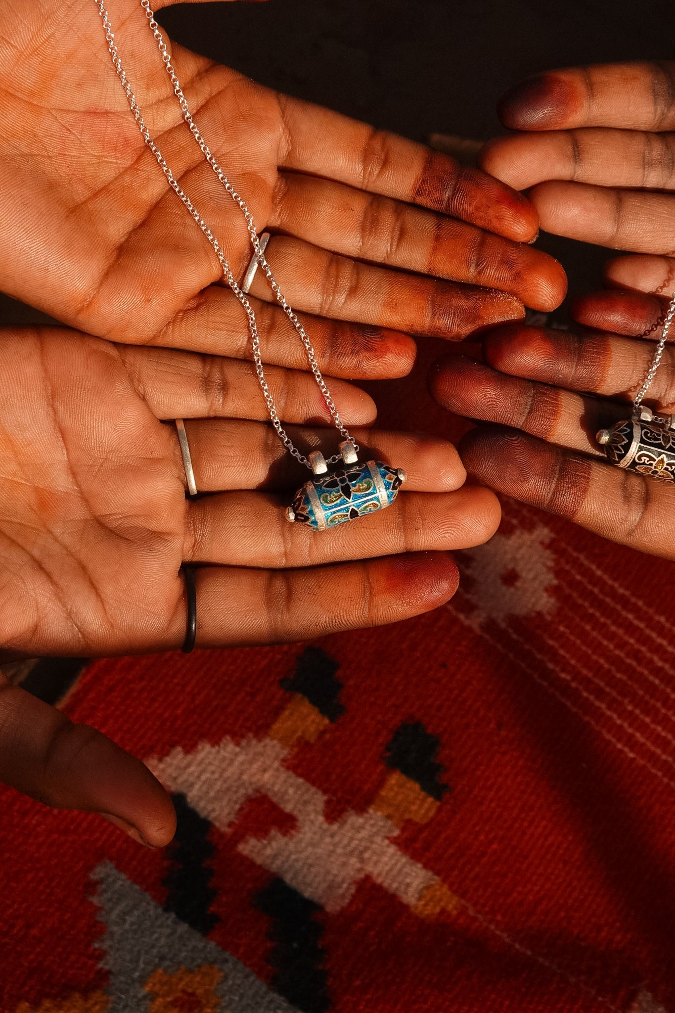 N203 - Taweez Minakari Motif 925 Sterling Silver Pendant