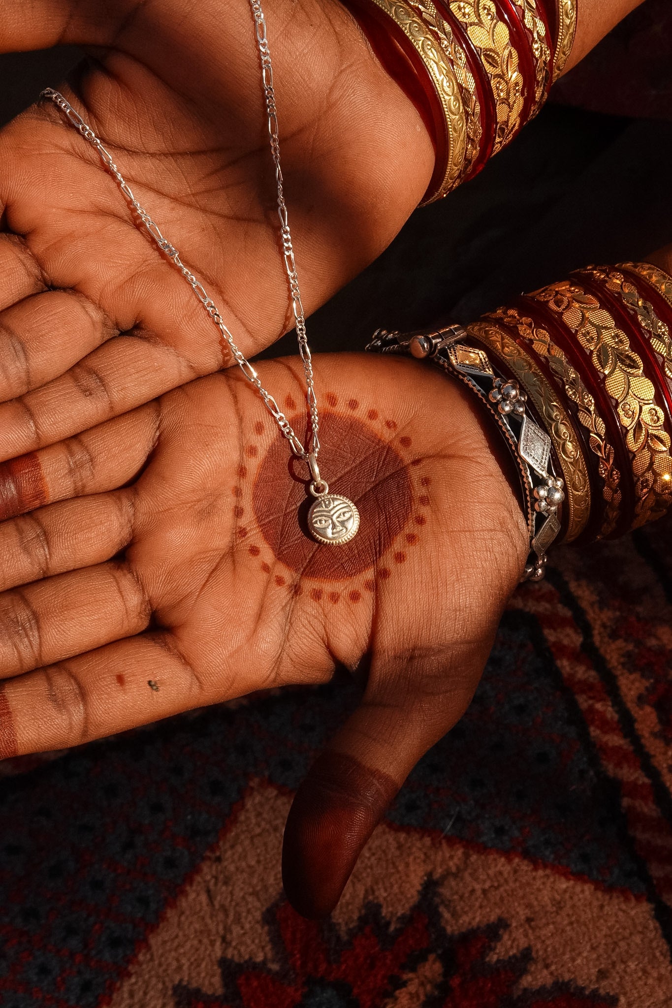 N187- Sun Nazarya Silver Protection Amulet