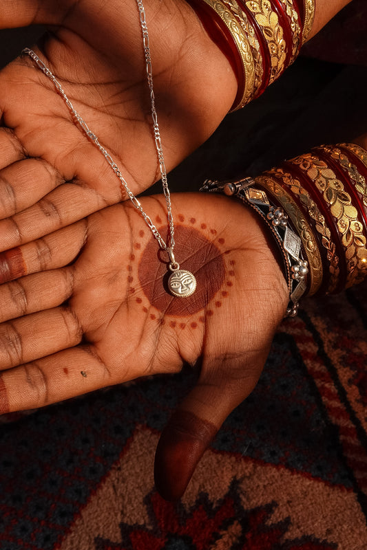 N187- Sun Nazarya Silver Protection Amulet
