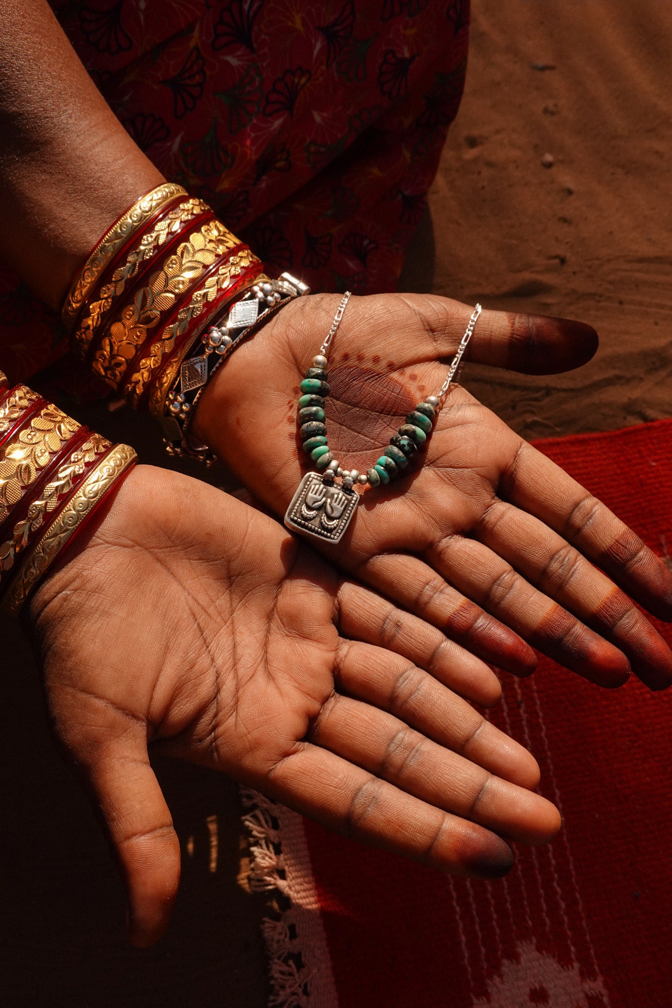 N202 - Panja Pratima Antique Turquoise Silver Necklace