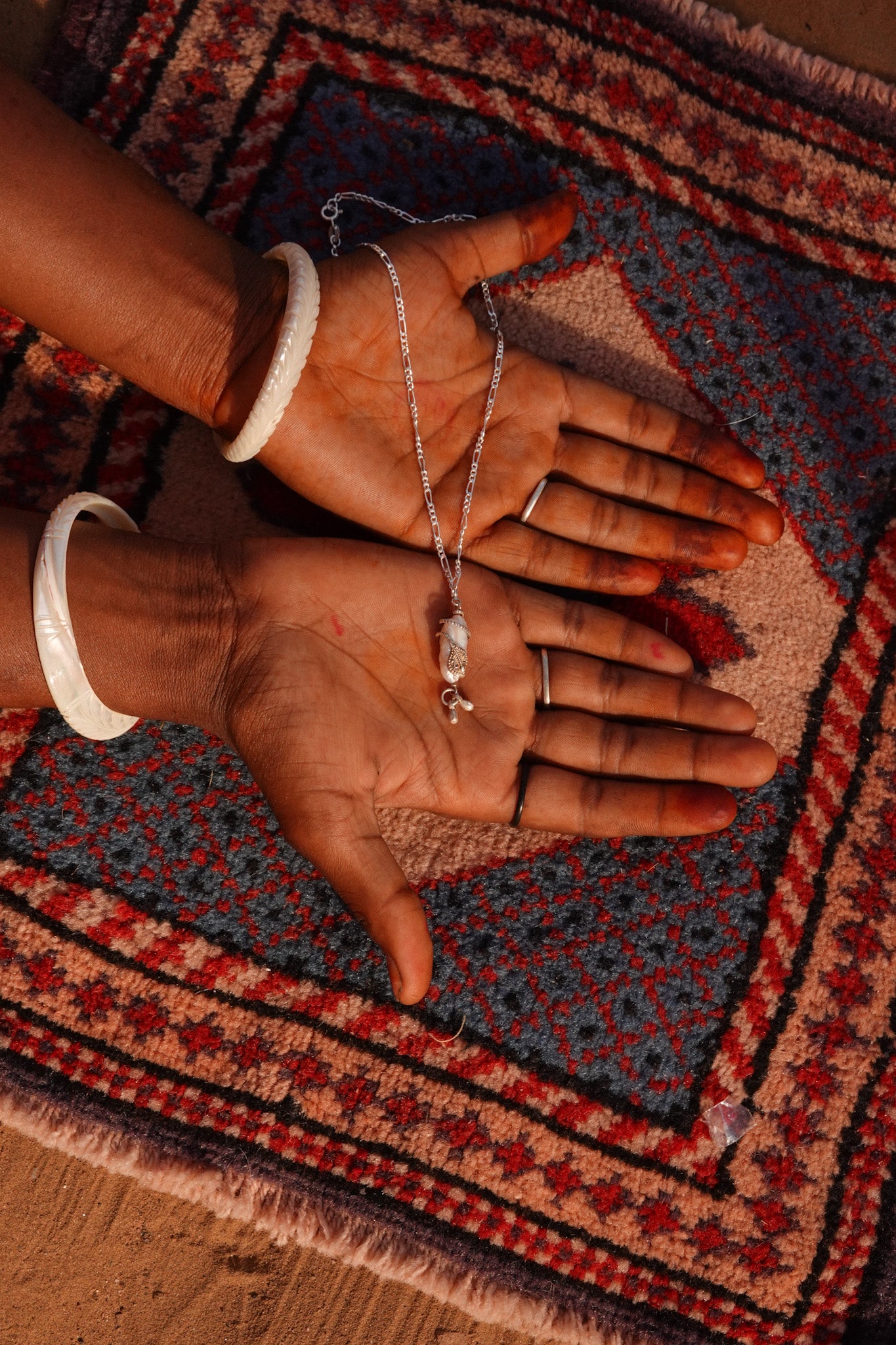 N189- Naga Pearl  Silver Protection Amulet