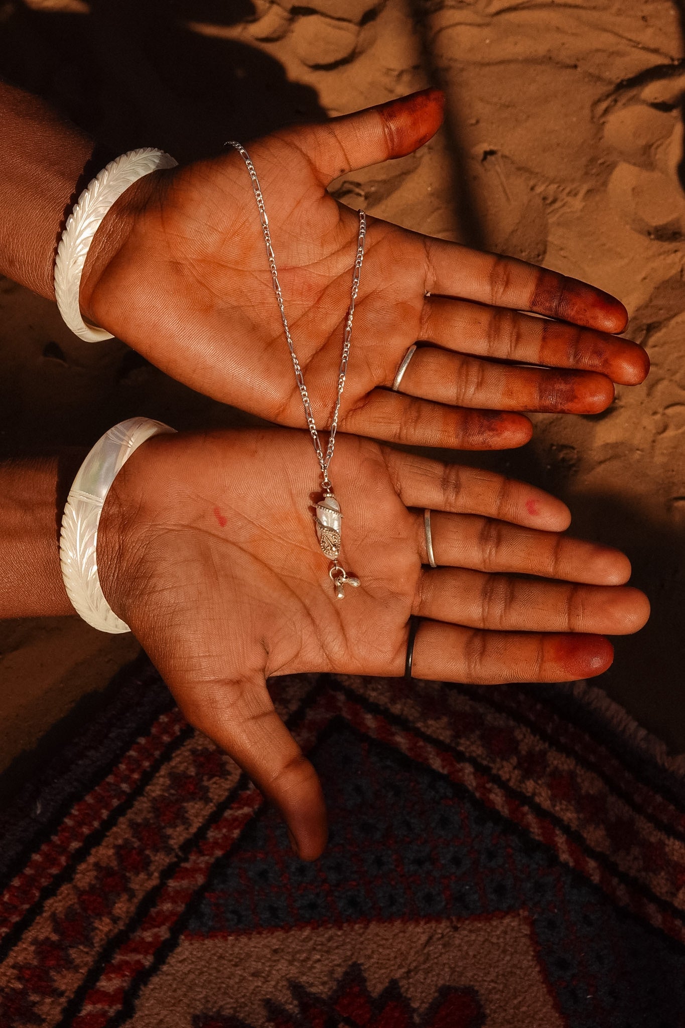 N189- Naga Pearl  Silver Protection Amulet