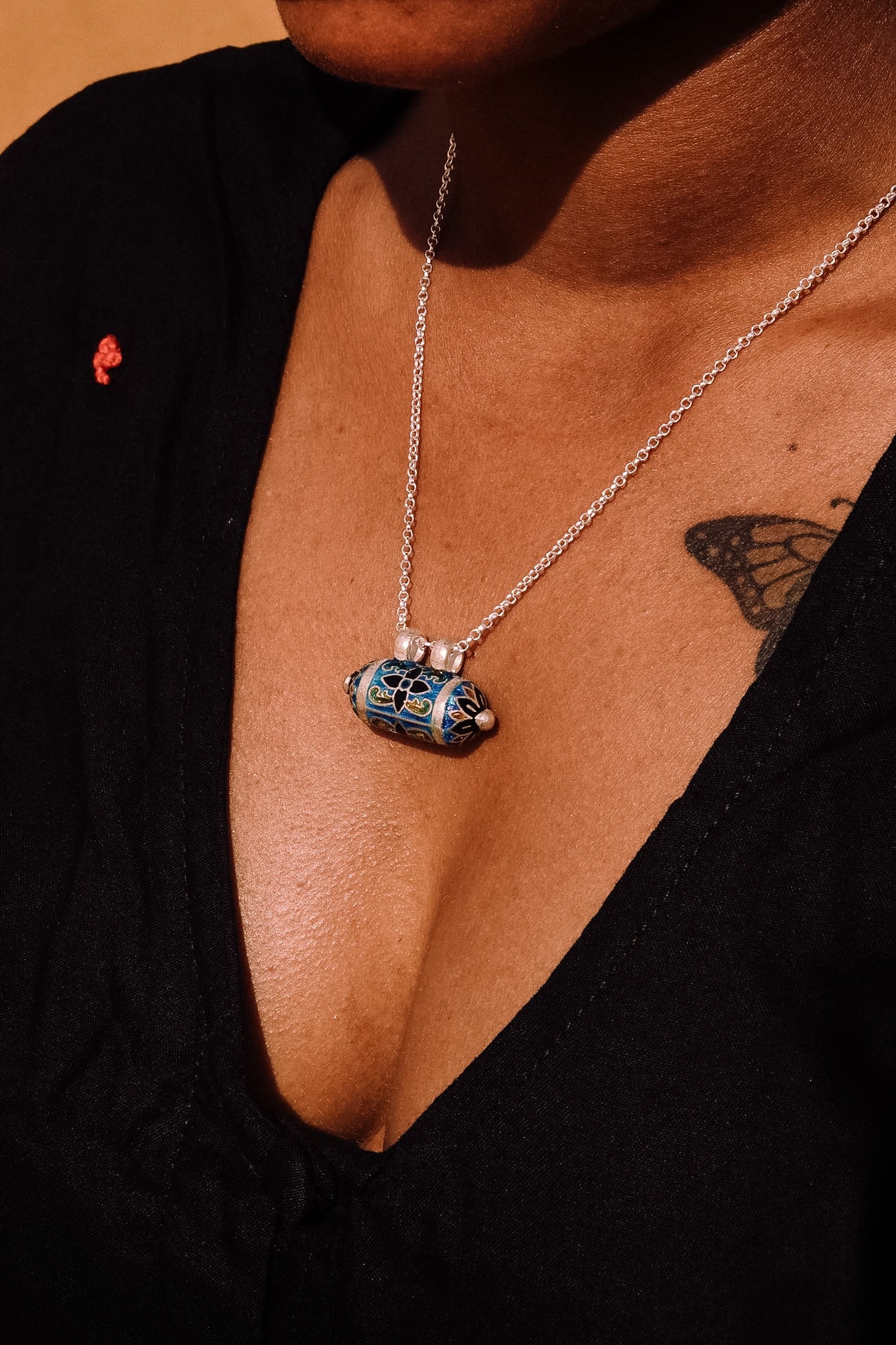 N203 - Taweez Minakari Motif 925 Sterling Silver Pendant