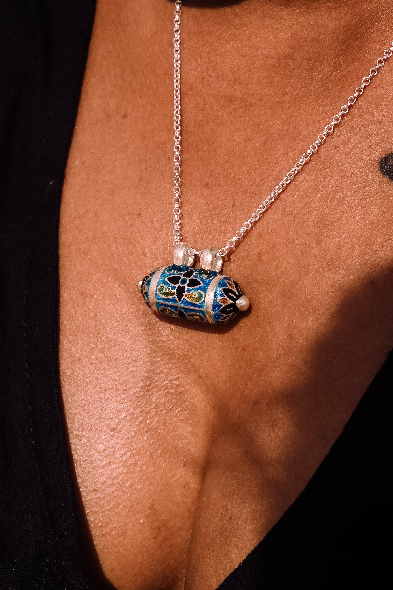 N203 - Taweez Minakari Motif 925 Sterling Silver Pendant